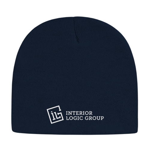 USA MADE KNIT BEANIE CAP - NAVY