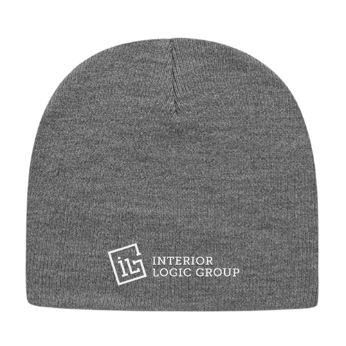 USA MADE KNIT BEANIE CAP - GREY