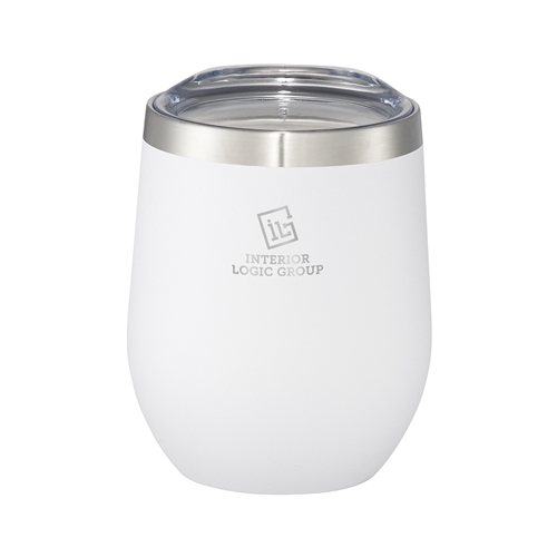 CORZO 12 OZ COPPER VACUUM INSULATED CUP-WHITE