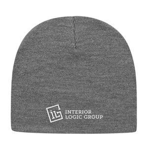 USA MADE KNIT BEANIE CAP - GREY