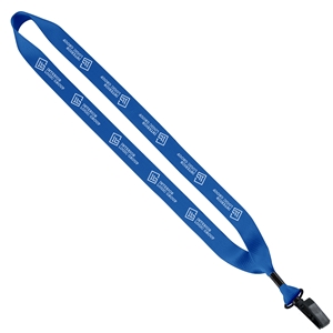 3/4" POLYESTER LANYARD WITH BULLDOG CLIP